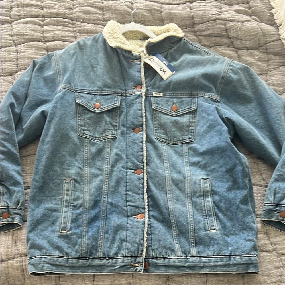 Levi's Blue Denim Jacket with Sherpa Lining